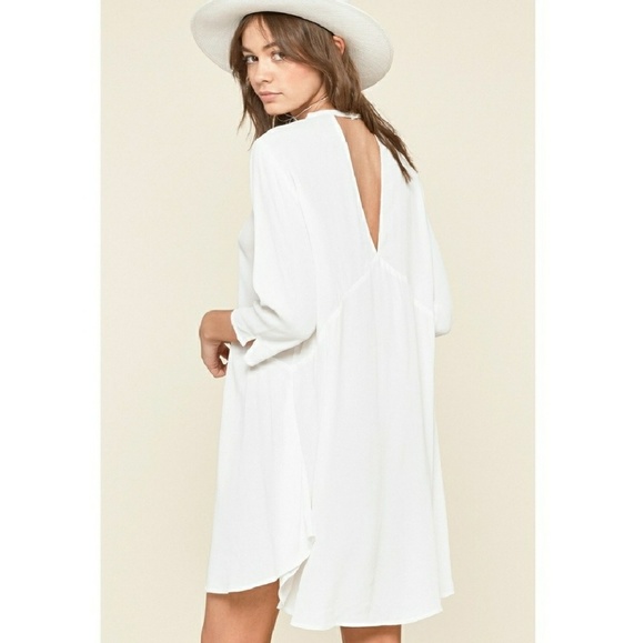 AMUSE SOCIETY White Swing Dress NWOT SM - Picture 2 of 2